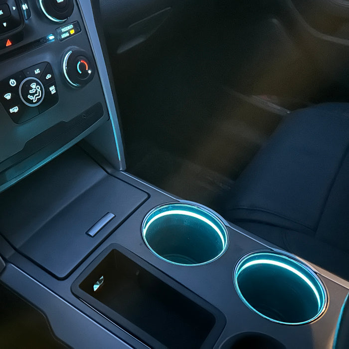 2011-2019 Ford Explorer Cup Holder LED Ambient Light Ring Kit