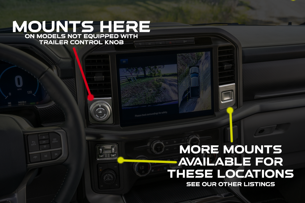 2021-2025 Ford F-150 Switch Mount (Trailer Knob/Glovebox Button Replacement)