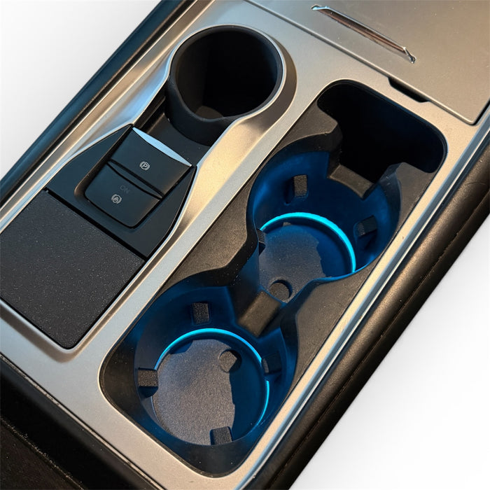 2020-2026 Ford Explorer Cup Holder Base with LED Ambient Light Ring Kit
