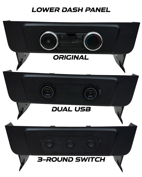 2020-2026 Ford Explorer/Police Interceptor Utility Center Console Rear Temperature Control Delete Panel