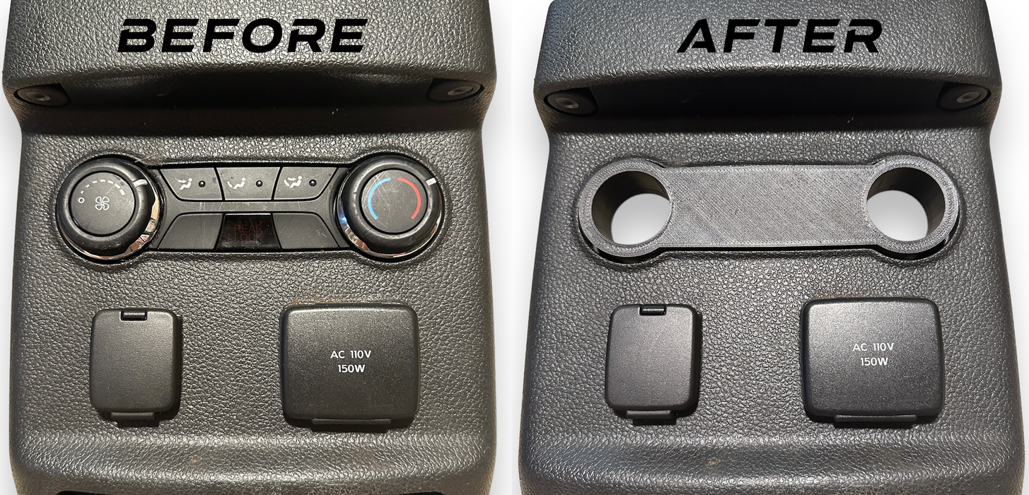 11-19 Ford Explorer/Police Interceptor Utility Center Console Rear Temperature Control Delete Panel